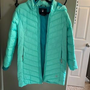 Spyder long coat w. Hood💚 #313